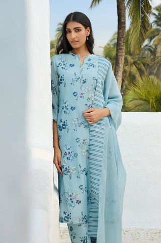 Sky floral kurta set