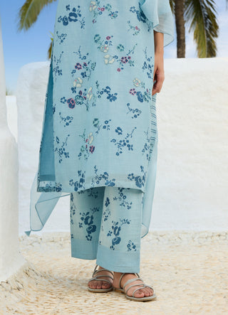 Sky floral kurta set
