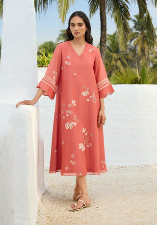 Hibiscus applique dress