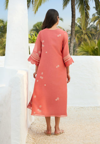Hibiscus applique dress