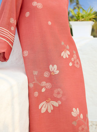 Hibiscus applique dress