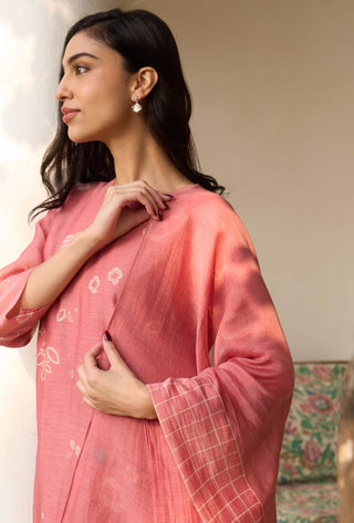 Hibiscus muslin cotton kurta set