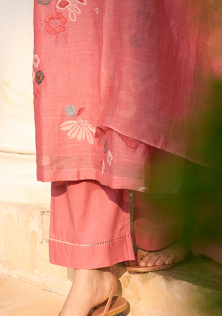 Hibiscus muslin cotton kurta set