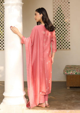 Hibiscus muslin cotton kurta set