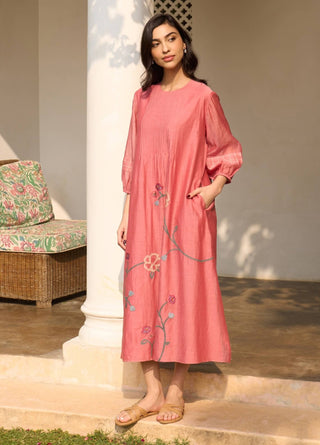 Hibiscus applique dress