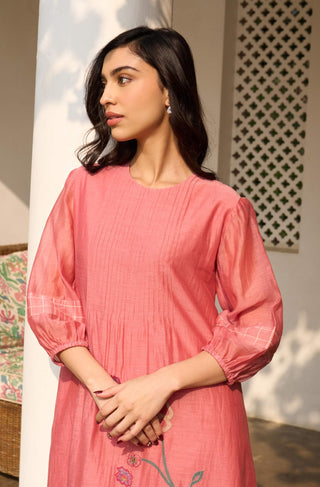 Hibiscus applique dress