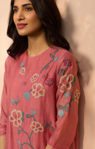 Hibiscus applique tunic and pants