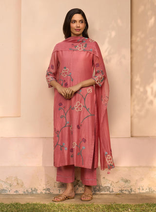 Hibiscus cotton kurta set