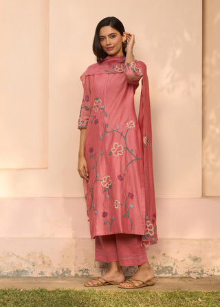 Hibiscus cotton kurta set