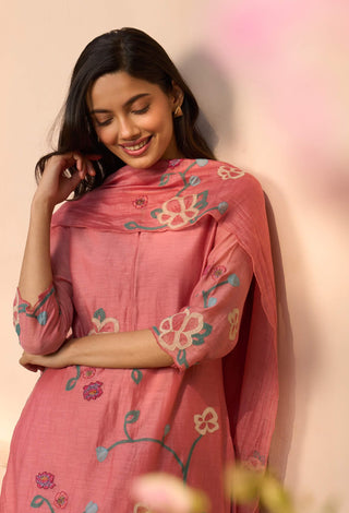 Hibiscus cotton kurta set