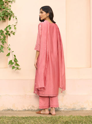 Hibiscus embroidered kurta set