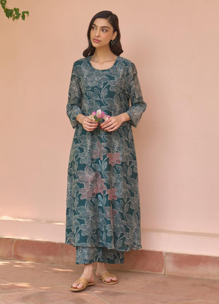 Jade bloom tunic and pants