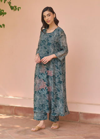 Jade bloom tunic and pants