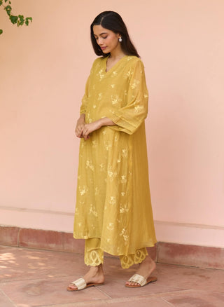 Rue thread embroidered tunic and pants