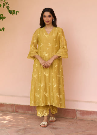 Rue thread embroidered tunic and pants