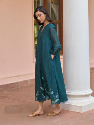 Jade applique dress
