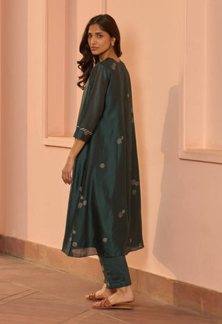 Jade embroidered tunic and pants