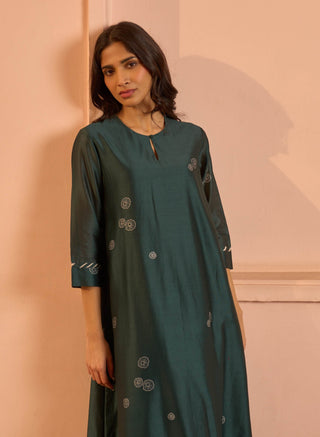 Jade embroidered tunic and pants