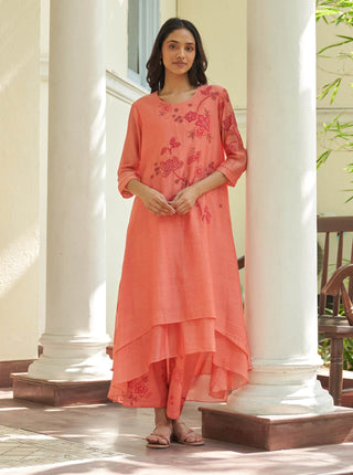 Hibsicus floral tunic and pants