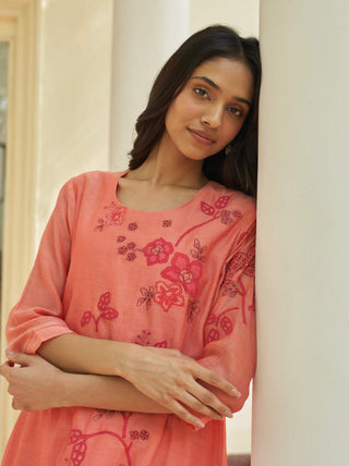 Hibsicus floral tunic and pants