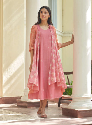 Peony pintuck jacket dress