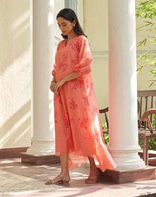 Hibiscus pintuck dress
