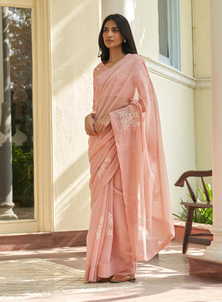 Tulip applique sari and blouse