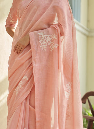 Tulip applique sari and blouse