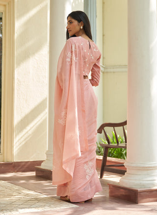 Tulip applique sari and blouse