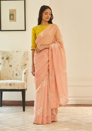 Tulip floral sari and blouse