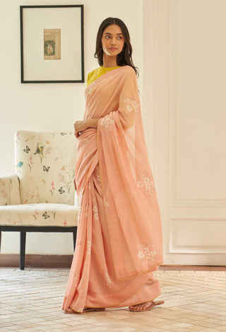 Tulip floral sari and blouse