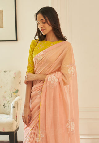 Tulip floral sari and blouse