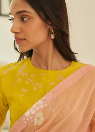 Tulip floral sari and blouse