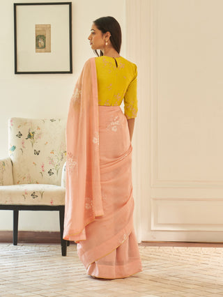 Tulip floral sari and blouse