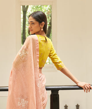 Tulip floral sari and blouse