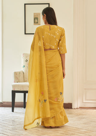 Rue floral threadwork sari and blouse