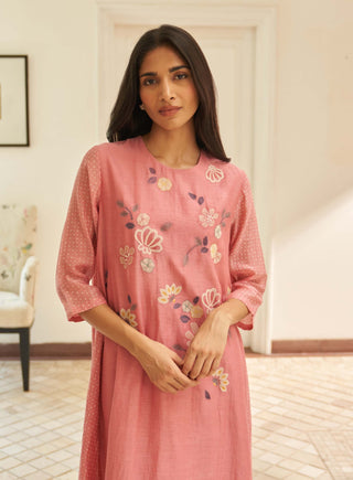 Peony applique tunic and pants