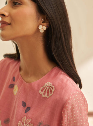 Peony applique tunic and pants