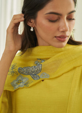 Daffodil yellow anarkali set