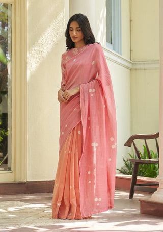 Peony pink sari and blouse