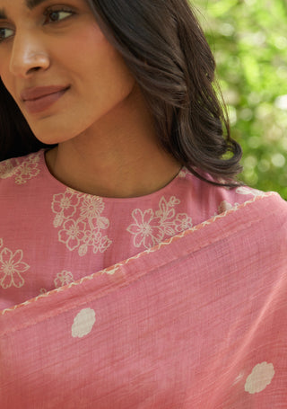 Peony pink sari and blouse