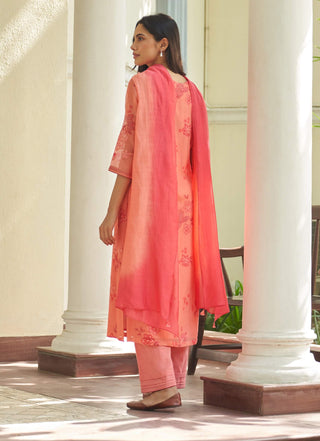 Hibiscus floral kurta set