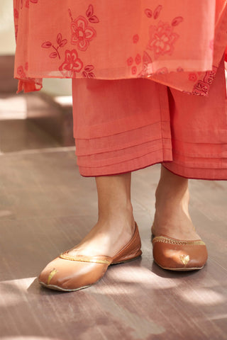 Hibiscus floral embroidered tunic and pants