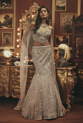 Victoria silver lehenga set