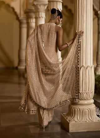 Ash pink kurta salwar set