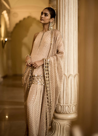 Ash pink kurta salwar set