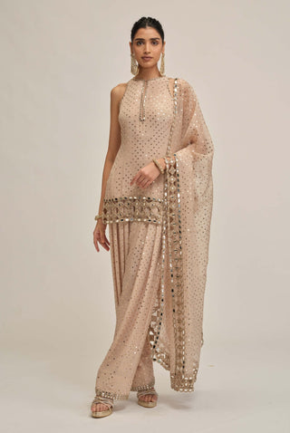 Light beige kurta salwar set
