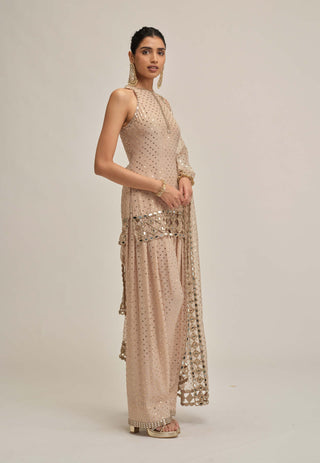 Light beige kurta salwar set