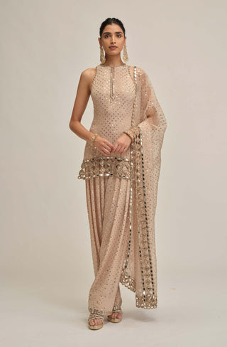 Light beige kurta salwar set
