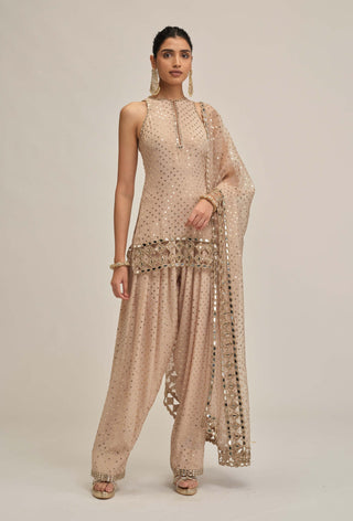 Light beige kurta salwar set